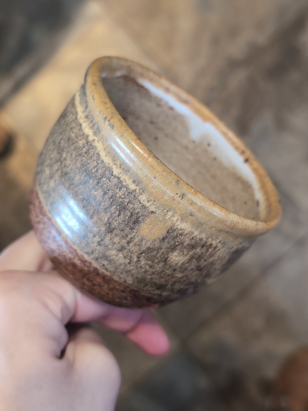 3 Piece Studio Pottery Rustic Glazed Ceramic Goblet/Chalice - Picture 8 of 10